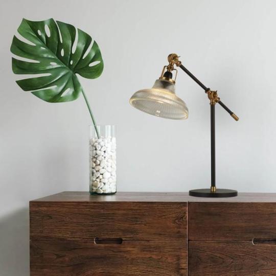 bordazott uvegtanyer asztalilampa vintage bronz fekete lampa otthon iroda nappali haloszoba vendeghaz nyaralo vilagitas.jpg